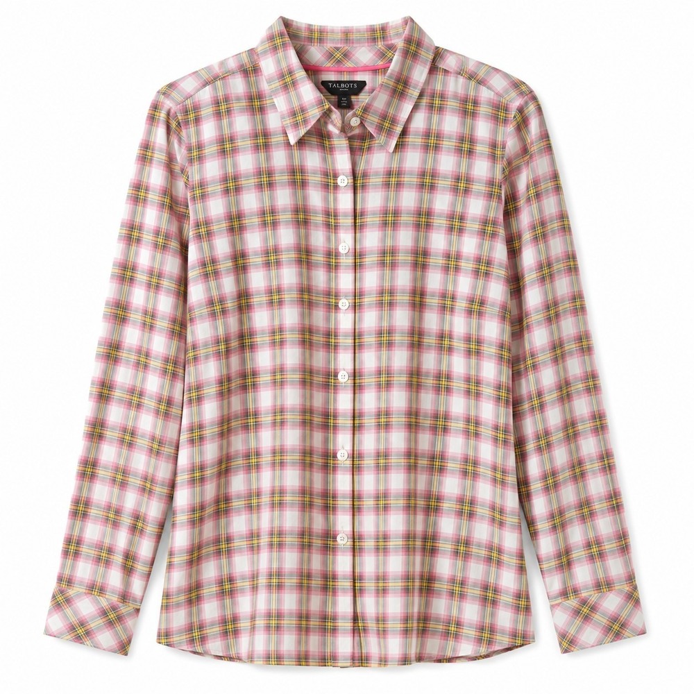 NWT$ TALBOTS Petites 100% Cotton Button-Front Top Sz XL/P Multi Western Cowgirl